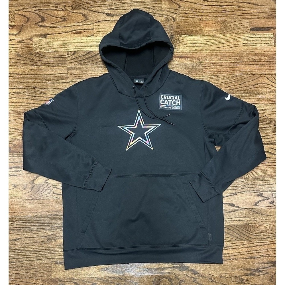 Nike On Field Crucial Catch Dallas Cowboys Unisex Sweatshirt Black Sz XL